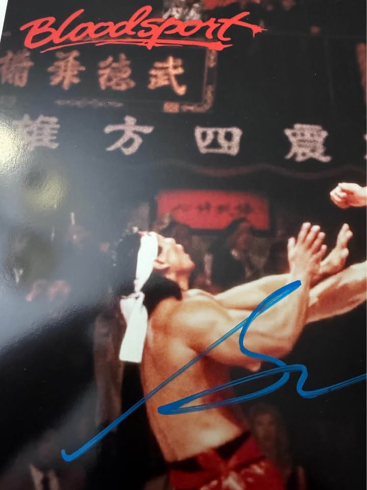 🔥 Bloodsport Action Scene Photo (11x17) – Hand Signed by Bolo Yeung (ACOA Certified)