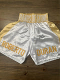 🥊 Roberto Durán Hand-Signed Boxing Trunks (Beckett Authenticated)