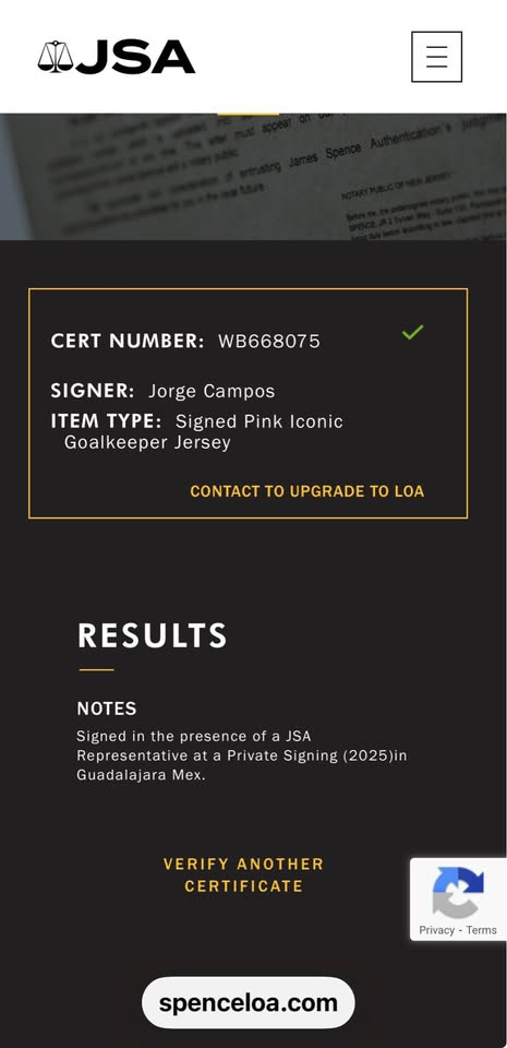 🔥⚽ Jorge Campos Signed Neon Goalkeeper Jersey – JSA Witnessed – Size Large