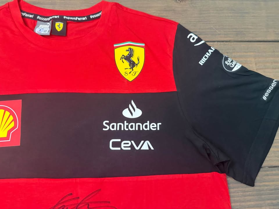🏎️ Charles Leclerc Signed Scuderia Ferrari Team Shirt – Beckett Witnessed