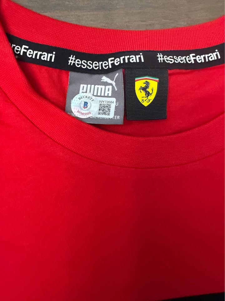 🏎️ Charles Leclerc Signed Scuderia Ferrari Team Shirt – Beckett Witnessed