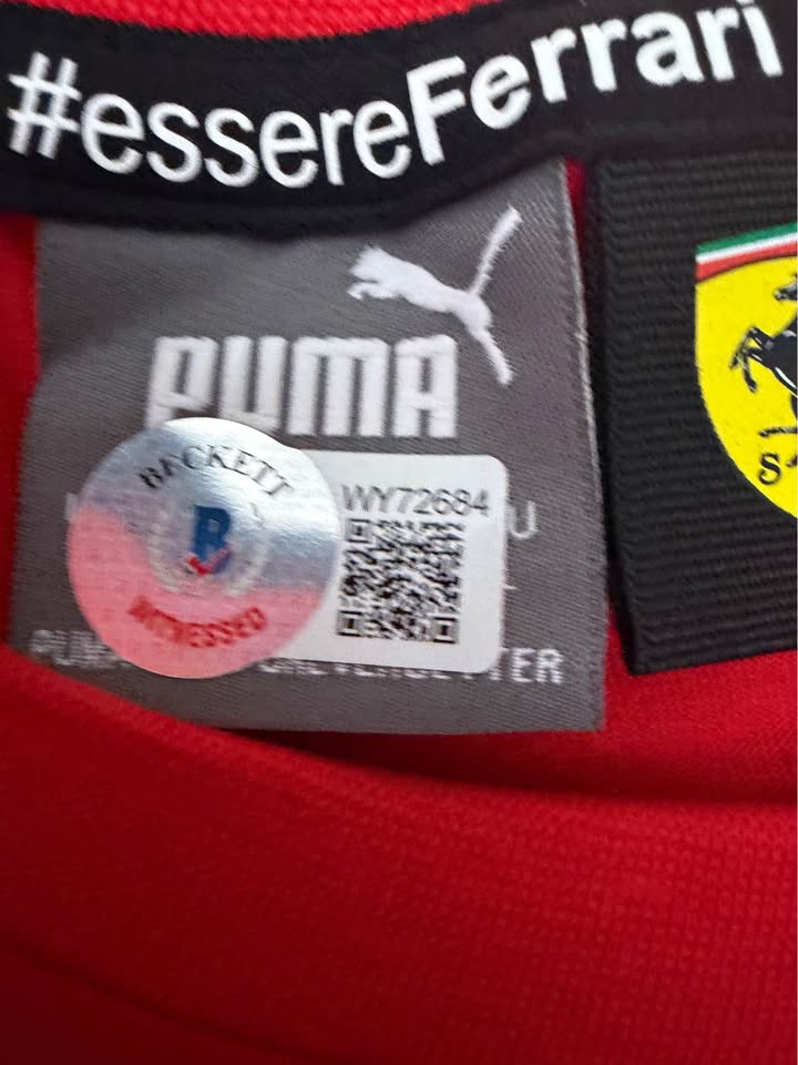 🏎️ Charles Leclerc Signed Scuderia Ferrari Team Shirt – Beckett Witnessed