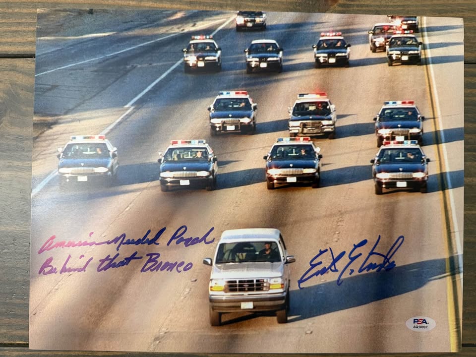 🚨 Erik Estrada Signed O.J. Simpson “Bronco Chase” 11x14 Photo (PSA) 🚨