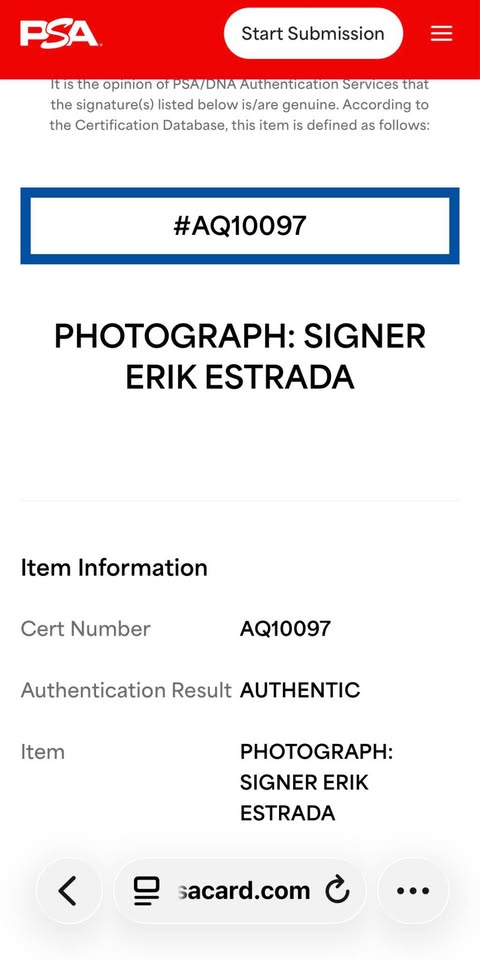 🚨 Erik Estrada Signed O.J. Simpson “Bronco Chase” 11x14 Photo (PSA) 🚨