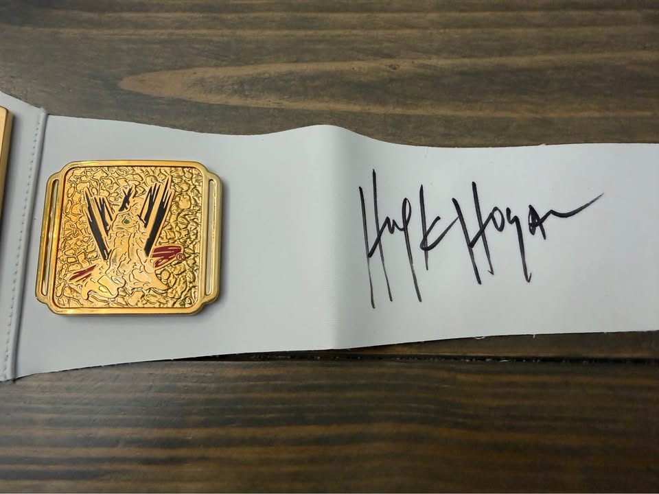 🏆🔥 Hulk Hogan Signed WWE Intercontinental Championship Belt – Schwartz Sports Authenticated 🔥🏆