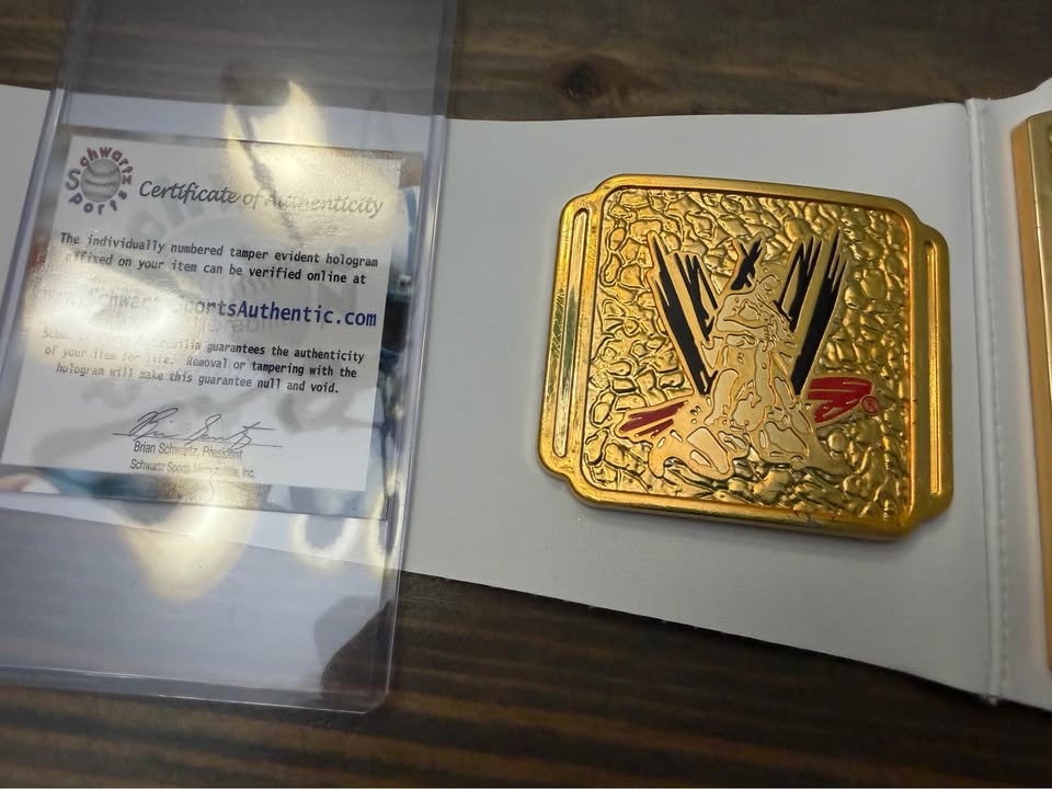 🏆🔥 Hulk Hogan Signed WWE Intercontinental Championship Belt – Schwartz Sports Authenticated 🔥🏆