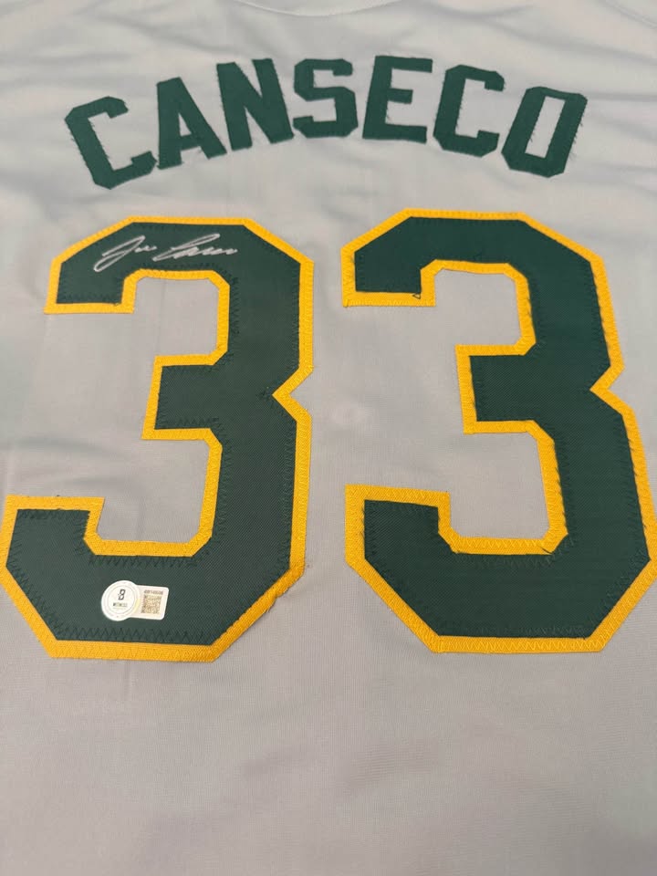 ⚾ Jose Canseco Signed Oakland Athletics Jersey – Beckett Witnessed BAS Auto
