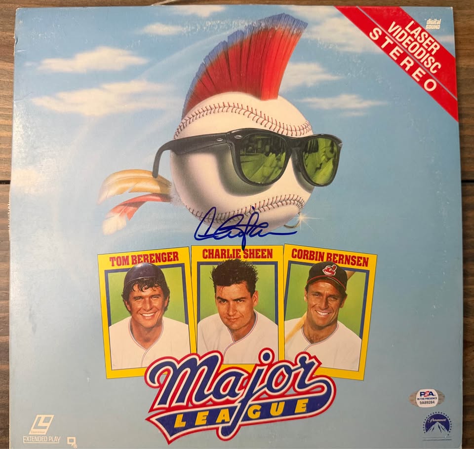 ⚾🎬 PSA Authenticated Charlie Sheen Signed “Major League” LaserDisc (1989)