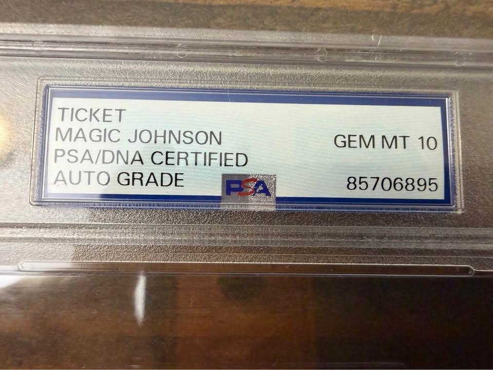 🔥🏀 MAGIC JOHNSON Signed 1982 NBA Finals Ticket – PSA/DNA GEM MINT 10 AUTO 🏀🔥