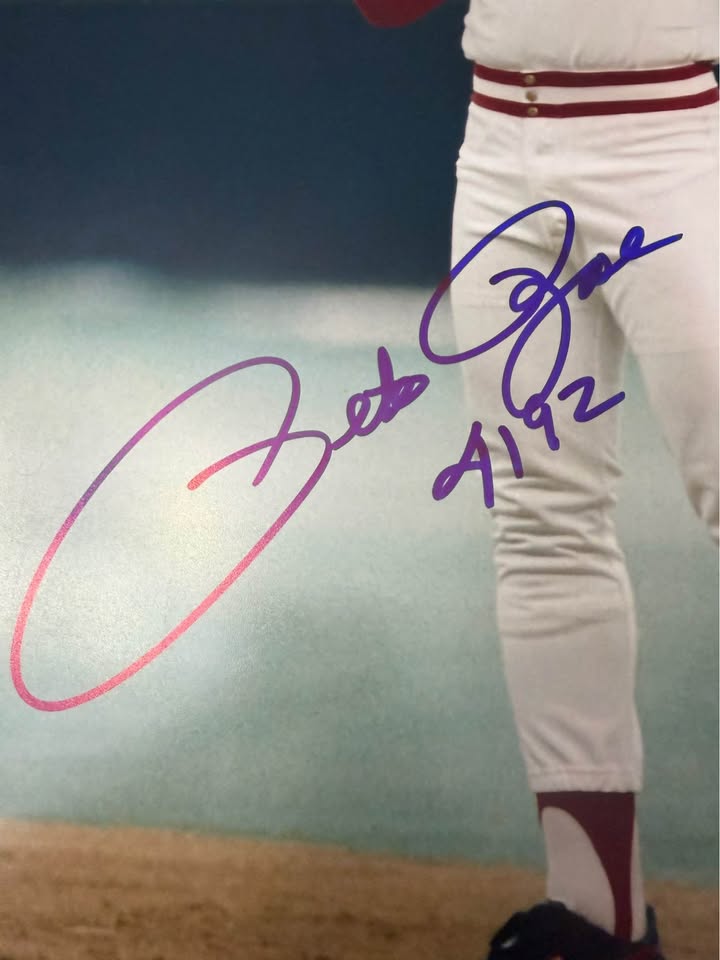 🔥 Pete Rose Signed 16x20 Photo w/ “4192” Inscription – PSA Witnessed 🔥