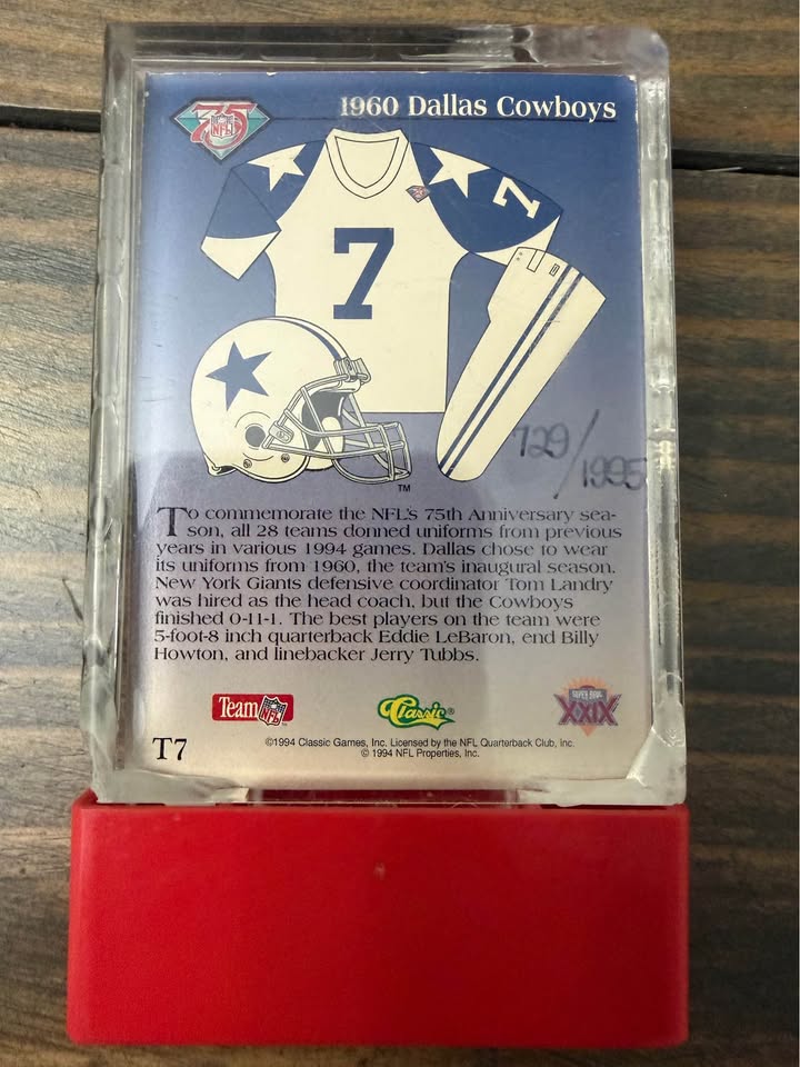 🏈🔥 Emmitt Smith Autographed Display – NFL 75th Anniversary Throwback Limited Edition #729/1995 🔥
