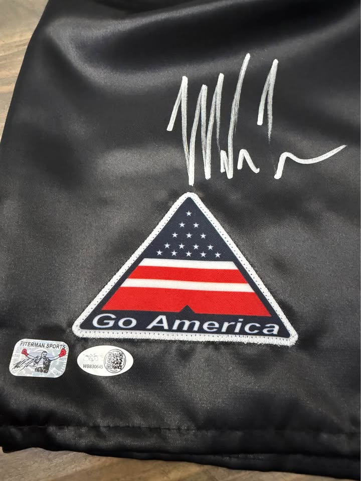 🥊 Mike Tyson Signed Boxing Trunks – JSA Witnessed Autograph – Authentic Fight Style Trunks