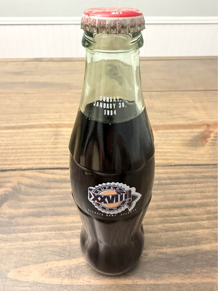 🥤🏈 1994 Super Bowl XXVIII Commemorative Coca-Cola Classic Bottle – Unopened ⭐